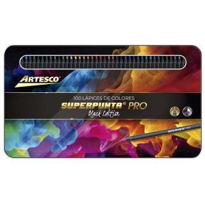 LAPIZ ARTESCO SUPERPUNTA PRO BLACK EDITION C/METALICA 100COL. 4MM