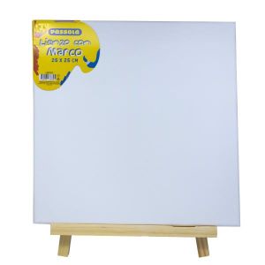 LIENZO PASSOLA C/MARCO 25X25CM Y CABALLETE