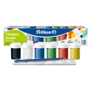 TEMPERA PELIKAN ECONOMICA 20ML X6 COL. 