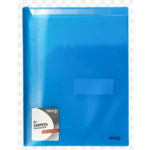CARPETA CATALOGO REX A4 AZUL 10 PROTECTORES HOJAS U.