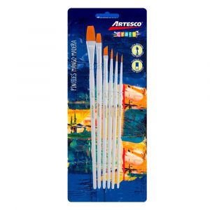 PINCEL ARTESCO P.NYLON REDONDA BLANCO X6